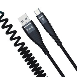 Havit H685 USB To Micro USB Spring Cable Black 1.2m