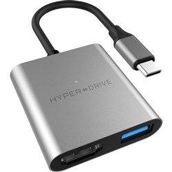 HYPER HyperDrive 4K HDMI 3-in-1 USB Type-C Hub - Gray