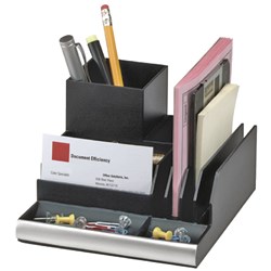 Italplast I365 All-in-One Desk Organiser, Black - Theodist