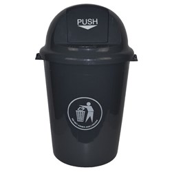 Italplast 80L Heavy Duty Swing Top Bin Dark Grey