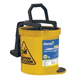 Oates IW008 Duraclean Plastic Mark II Roller Wringer Bucket 15L Yellow - Theodist