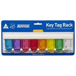 Kevron Keytag Rack - Assorted 8 Tags