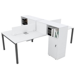 Partitioned Workstation 4man Desk 2800x2436x1150mm