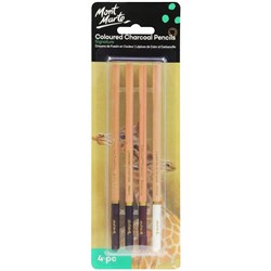 Mont Marte Signature Coloured Charcoal Pencils 4pc