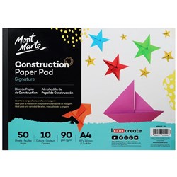 Mont Marte Signature Construction Paper Pad A4 90gsm 50 Sheet