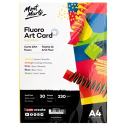 Mont Marte Fluoro Art Card Signature A4 230 gsm