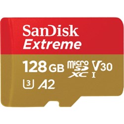 SanDisk Extreme 128GB MicroSDXC 1 V30 A2 C10 U3 - Theodist