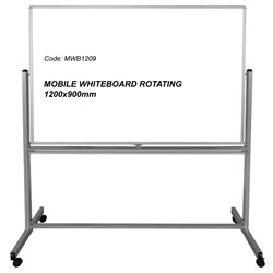 Twinco MWB1209 Rotating Mobile Whiteboard 1200x900mm - Theodist