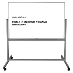 Twinco MWB1812 Rotating Mobile Whiteboard 1800x1200mm - Theodist