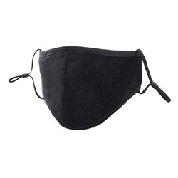 Mask Reusable Cotton with Gasket & Elastic String Black