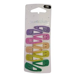 SNAPS / HAIR CLIP BRIGHT GLITTER 10PK YOUNGSTARS