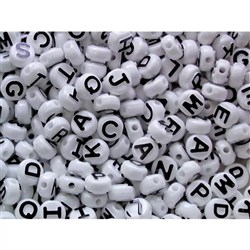 Educational Colours Pony Beads Alphabet Assorted 350 Pack