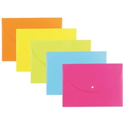 Deli Expanding File Envelope A4 Assorted Colours - Theodist