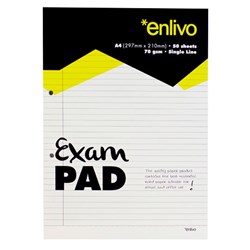 Enlivo Exam Pad A4 50 Sheets 70gsm