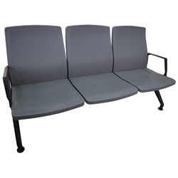 CHAIR - 3 SEAT AIRPORT PLASTIC SEAT PAN+2 ARMRESTS PLP-3