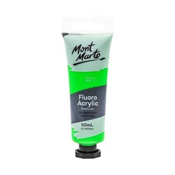 Mont Marte Fluoro Acrylic Paint Premium 50ml - Green