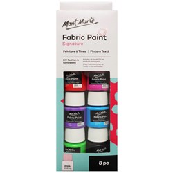 Mont Marte PMHS0022 Fabric Paint Set Signature 20mL x 8pc - Theodist