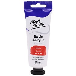 Mont Marte Premium Satin Acrylic Paint 75ml - Scarlet
