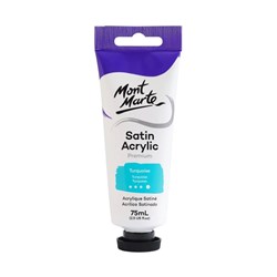 Mont Marte Satin Acrylic Paint Premium 75ml Tube - Turquoise