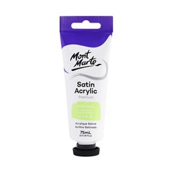 Mont Marte Satin Acrylic Paint Premium 75ml Tube - Yellow Green