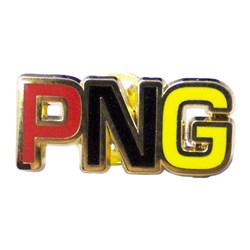 LAPEL PIN 'PNG' PNG LETTERS
