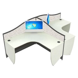 Partitioned Workstation Rhea Series T Shape - Theodist