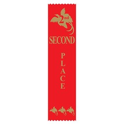 Ribbons 2nd Place (Red) Premium Award Ribbons