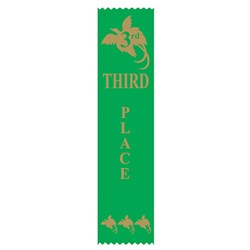 Ribbons 3rd Place (Green) Premium Award Ribbons