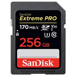SanDisk Extreme Pro SDXC SDXXY 256GB Memory Card