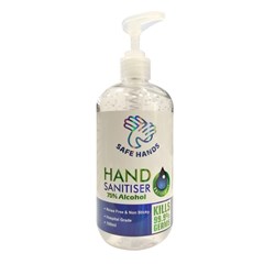 Safe Hands SH500 Hand Sanitiser 75% Alcohol 500mL - Theodist
