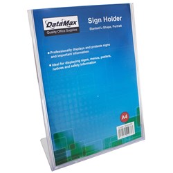 DataMax SHA4SP Sign Holder A4 L-Shaped Portrait - Theodist