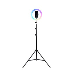 Havit 10-inch RGB LED Selfie Ring Light with Extendable Tripod Stand