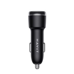 Havit ST840 43W Dual USB Car Charger with Type C Cable 1M ,Black