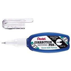 Pentel ZL102-W Correction Pen Extra Fine Metal Tip 4.2mL - Theodist