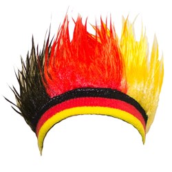 PNG Supporters Spiky Wig Red, Black, Yellow