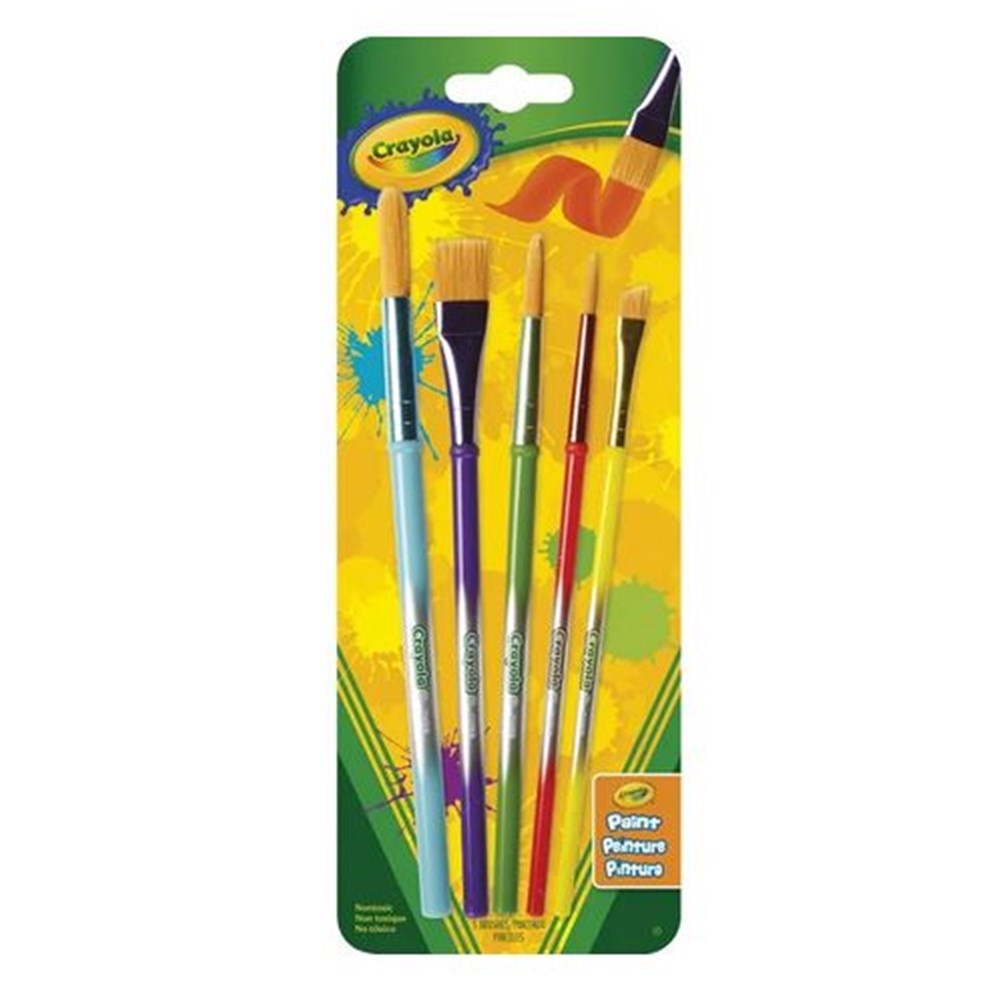 Crayola Art Craft Brushes 5 Pack MultiPurpose Brushes Theodist Theodist