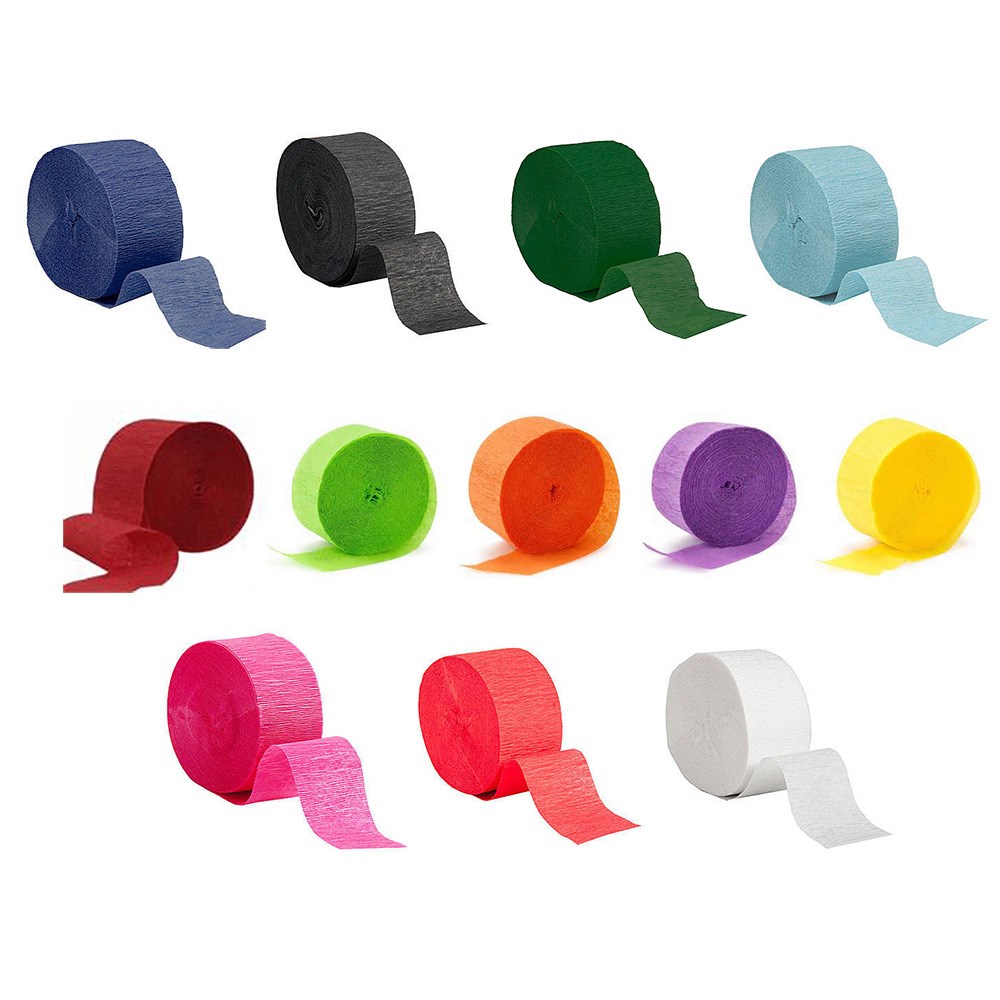 321 Party! Colorful Crepe Paper Streamer Kit, 6 pc