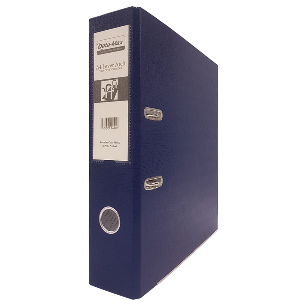 Rössler SOHO 80mm Navy Blue Lever Arch File - A4 Size With Index Aperture