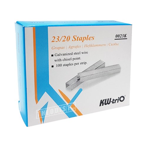 KW-triO 0023K Staples 23/20 1000 Pcs/Box - Theodist