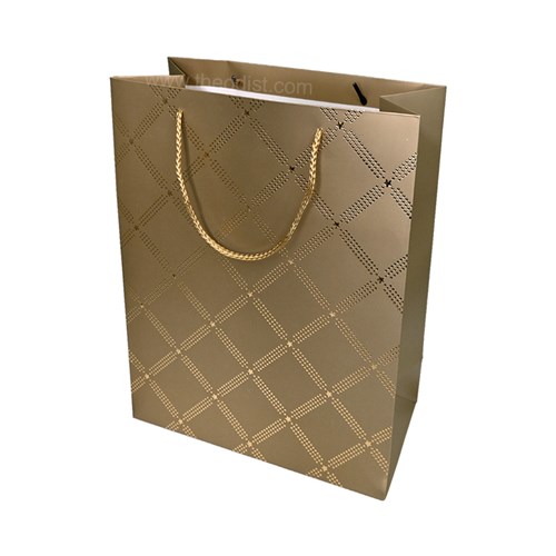 Gift Bag Criss Cross Assorted Colours Medium 26x32x12cm_2 - Theodist