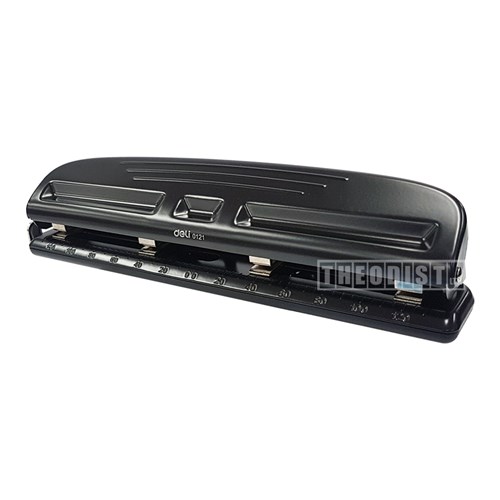 Deli 0121 4-Hole Punch 10 Sheets, Black/Grey_2 - Theodist