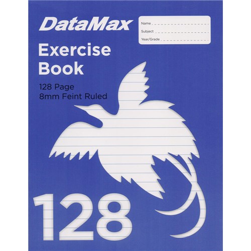 DataMax 128P Exercise Book 128 Page 8mm Feint Ruled, Purple - Theodist