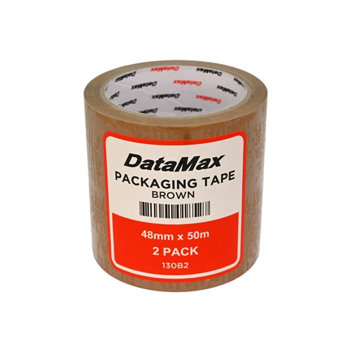 DataMax 130B2 Packaging Tape Brown, 2 Pack, 48mmx50m - Theodist