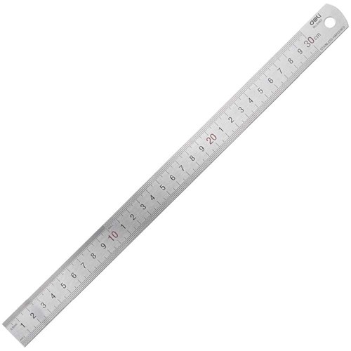 Deli DL8030 Stainless Steel Ruler 30cm_1 - Theodist