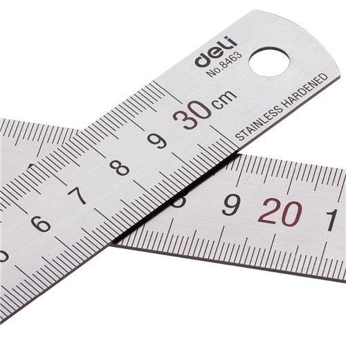 Deli DL8030 Stainless Steel Ruler 30cm_2 - Theodist