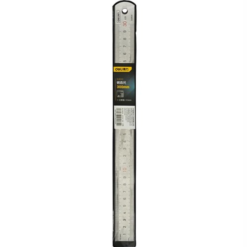 Deli DL8030 Stainless Steel Ruler 30cm - Theodist