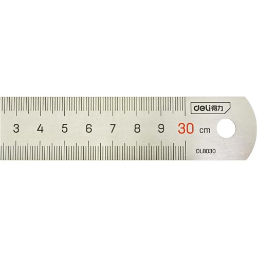 Deli DL8030 Stainless Steel Ruler 30cm - Theodist