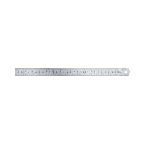 Deli DL8030 Stainless Steel Ruler 30cm - Theodist