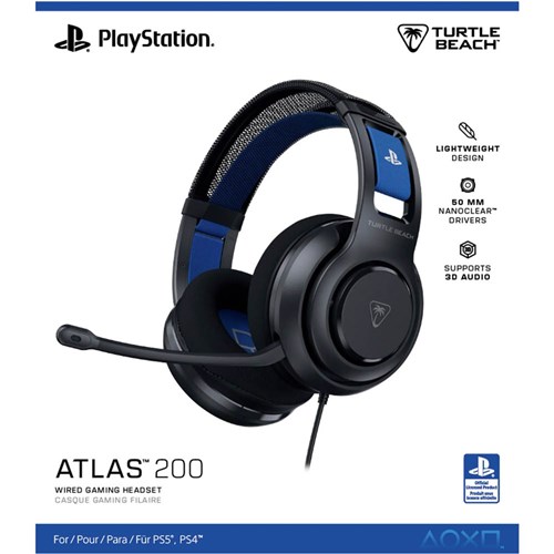 Turtle Beach Atlas 200 PS5/PS4 Wired Gaming Headset Black 170903_8 - Theodist