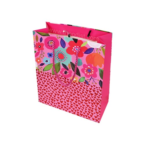 Gift Bag Flowers Assorted Designs Small 18x23x8cm_1 - Theodist